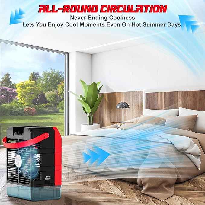Battery Powered Misting Fan Compatible For Milwaukee 18V (No Battery) or USB Input Powered,Cooling Fan with 1600ML Water Tank,Timing Function,LED for Outdoor Barbeque Camping & More
