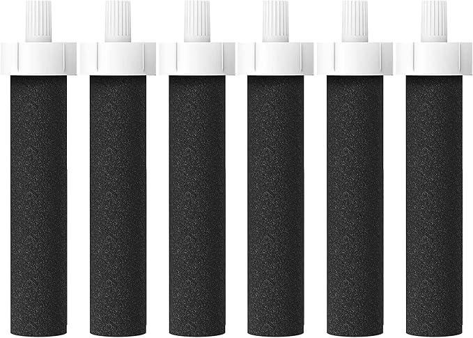 Filterlogic Water Bottle Filter, Replacement for Brita® BB06, Brita® Plastic Hard Sided and Stainless Steel Bottle Filter, 6 Count