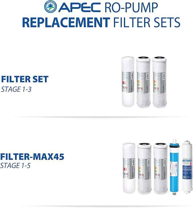 APEC Water Systems RO-PUMP-120V Top Tier Ultra Safe Reverse Osmosis Drinking Water Filtration System with US Made Booster Pump