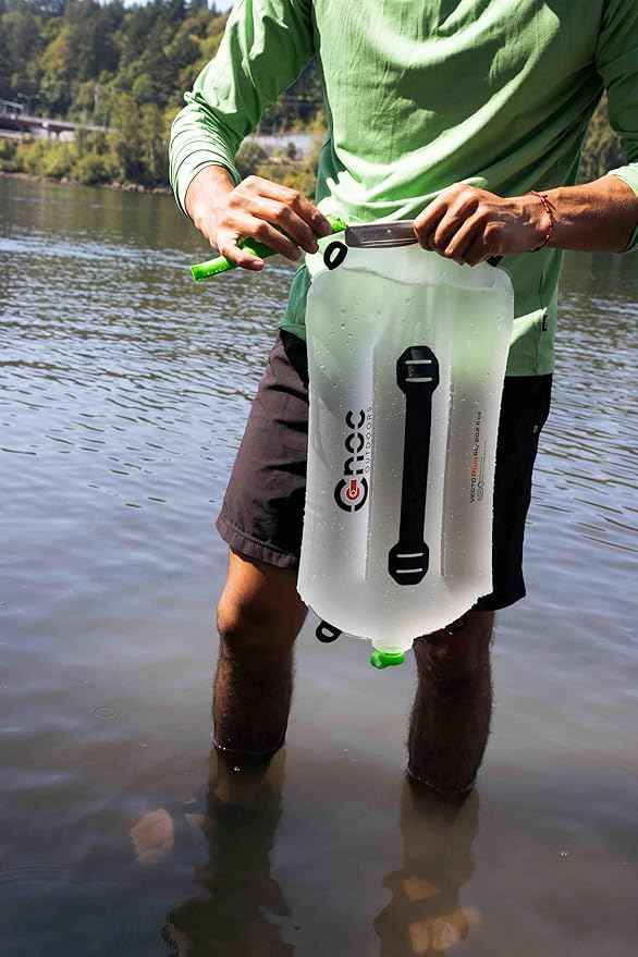 VectoPlus Six Liter 28mm Water Collection and Filtration Bag - Large Carrying Capacity for Group Trips and Long Term Water Storage - Wide Slider Opening for Easy Collection - Durable