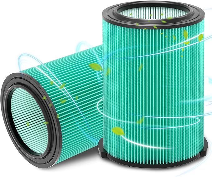 2 Pack VF6000 Replacement Filter for RIDGID, Standard Wet/Dry Vac Filter Vf6000 Compatible with RIDGID Vacs Wet Dry 5-20 Gal, 6-9 Gal for Husky Vacuum - AquaVibe