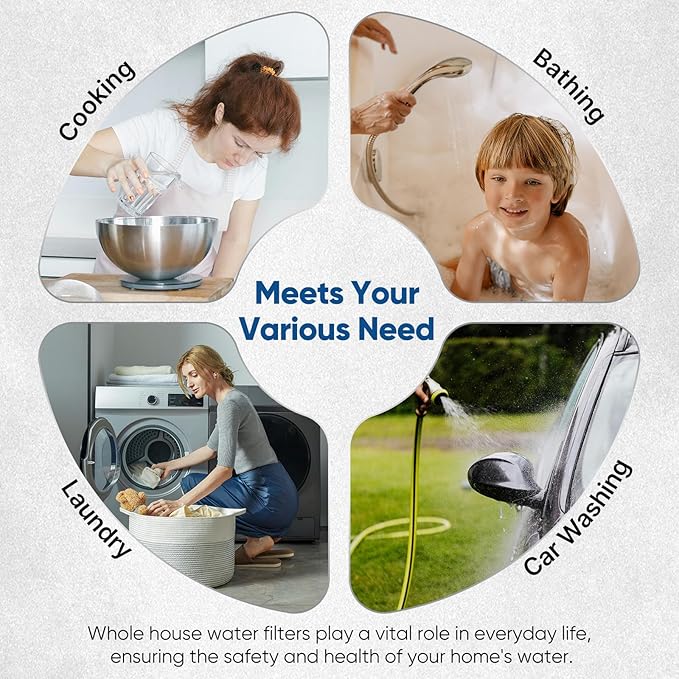 PUREPLUS 5 Micron 20" x 4.5" Whole House Sediment Home Water Filter Replacement Cartridge, Compatible with DGD-5005-20, FPMB5-20, AP810-2, 155358-43, SDC-45-2005, 2PP20BB1M, P5-20BB, FP25B, 2 Pack