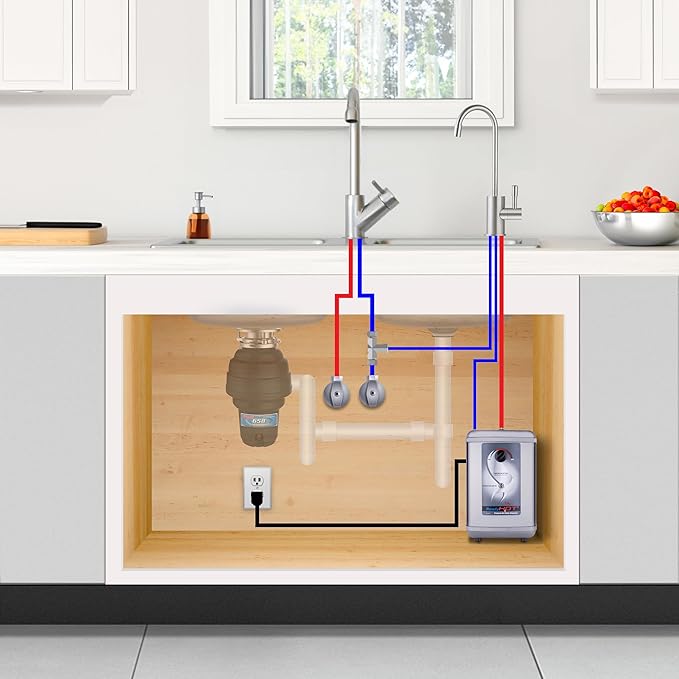 Ready Hot 41-RH-200-F570-CH Instant Hot Water Dispenser System, 2.5 Quarts Manual Dial Single Lever Hot Water Faucet, Polished Chrome