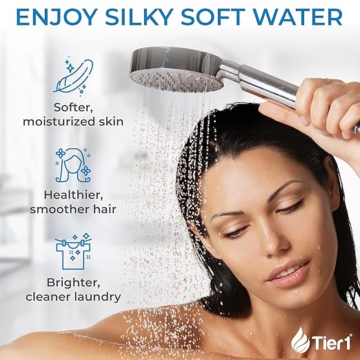 Tier1 Whole House Water Softener System 48,000 Grain High Efficiency with Sediment Pre-Filter | Pre-Filled Mineral Tank with 1.5 Cubic feet of Cation Resin | Home Water Filtration System