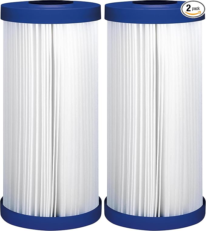 GE FXHSC Whole House Water Filter | Replacement for Water Filtration System | NSF Certified: Reduces Sediment, Rust & Other Impurities from Water | Replace Every 3 Months for Best Results | 1 Filter