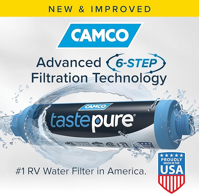 Camco 40013 TastePURE KDF/Carbon Water Filter , Blue
