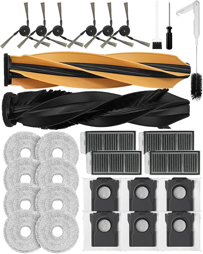 Yivy 29Pcs Accessories for Dreame X50 Master/X50 Ultra Complete/L50 Pro Ultra /L50 Ultra/Dreame L40s Pro Ultra/Mova V50 Ultra Complete Vacuum Cleaner, 4 Activated Carbon HEPA Filters - AquaVibe