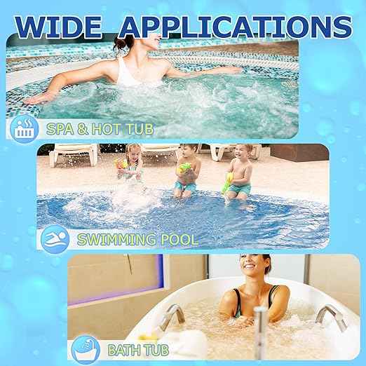 Pool Salt Test Strips - Salt Water Pool Testing Kit - 125 Swimming Pool Spa Hot Tub Test Strips - Rapid Accurate Easy to Test Hardness, Bromine, pH, Salt and More (8-Way)