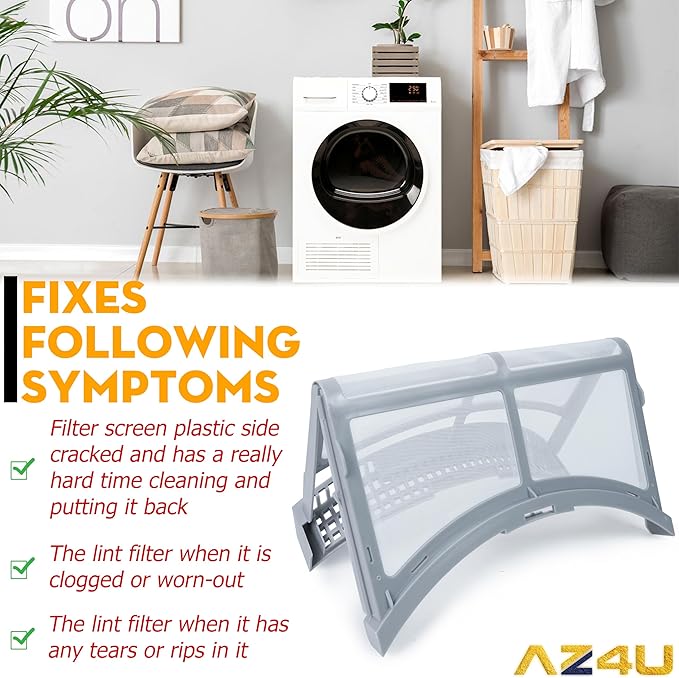 Dryer Lint Filter Screen Replaces For Samsung DV42H5000EW/A3 DV42H5000GW/A3 DV42H5200EW/A3 DV42H5200GF/A3 DV45H6300GG/A3 DV45H6300GW/A3 DVE45M5500W/A3 DV45K6200GZ/A3 DV45K6500EV/A3 DV42H5200EP/A3 - AquaVibe