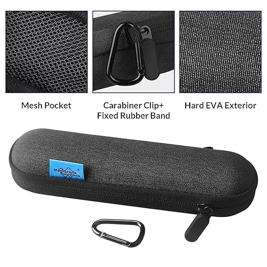 Membrane Solutions Personal Water Filter Straw with an Official Carry Case, Emergency Water Filter and Case Survival, Lightweight Water Purifier with Zip Lock Bag for Camping Hiking Gear(Blue)