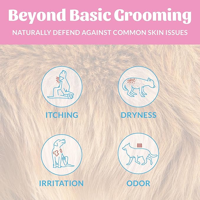 SKOUT'S HONOR Probiotic Deodorizer Spray for Pets- Hydrating Daily-Use with Avocado Oil & Omega-3s, Microbiome Friendly Certiified, Paraben & Sulfate-Free, 97% Natural, 8oz, Happy Puppy - AquaVibe