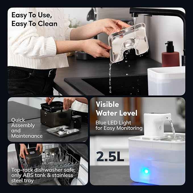 Replacement Filters for Cat Water Fountain – 8 Filters + 8 Sponges – 5-Stage Filtration System for Clean, Fresh Water – Fits LIPPUP P13 Fountain