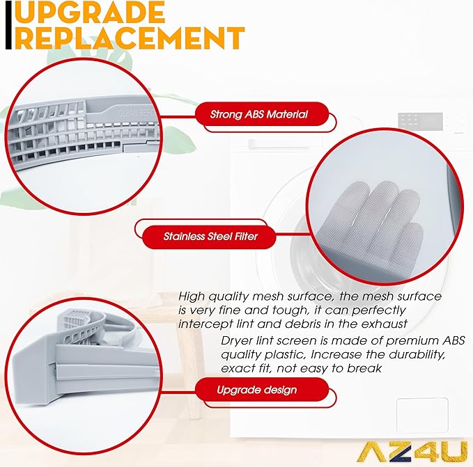 Dryer Lint Filter Screen Replaces For Samsung DV42H5000EW/A3 DV42H5000GW/A3 DV42H5200EW/A3 DV42H5200GF/A3 DV45H6300GG/A3 DV45H6300GW/A3 DVE45M5500W/A3 DV45K6200GZ/A3 DV45K6500EV/A3 DV42H5200EP/A3 - AquaVibe
