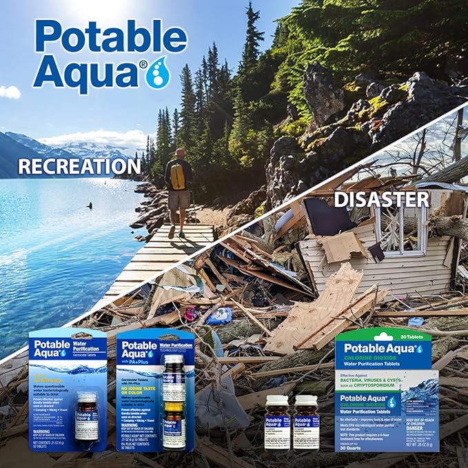 Ready America 72 Hour Emergency Kit, 1-Person, 3-Day Backpack, Includes First Aid Kit & Potable Aqua Water Purification Tablets, Portable and Effective Water Purification Solution for Camping