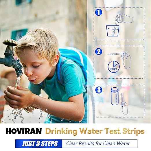 Water Testing Kits for Drinking Water,125 ct Drinking Water Test Strips,Home,Well Water Testing Kit for Lead, Water Hardness,Iron,Copper,Heavy Metal,Chlorine,Nitrate and More