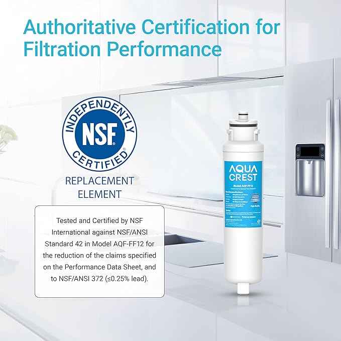AQUACREST DW2042FR-09 Refrigerator Water Filter, Compatible with Daewoo DW2042FR, Kenmore 46-9130, DW2042FR-09, Aqua Crystal DW2042F-09 (Pack of 3)