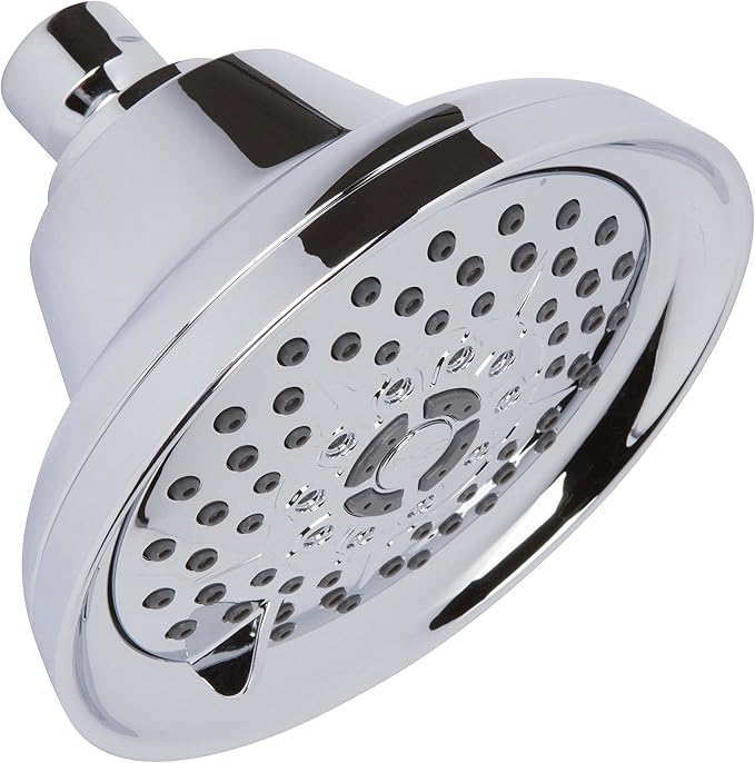 Massaging Shower Head High Pressure - Massage Rain Showerhead With Boosting Mist For Low Flow Showers And Adjustable Water Saving Nozzle, 1.8 GPM - Chrome & California Certified - AquaVibe