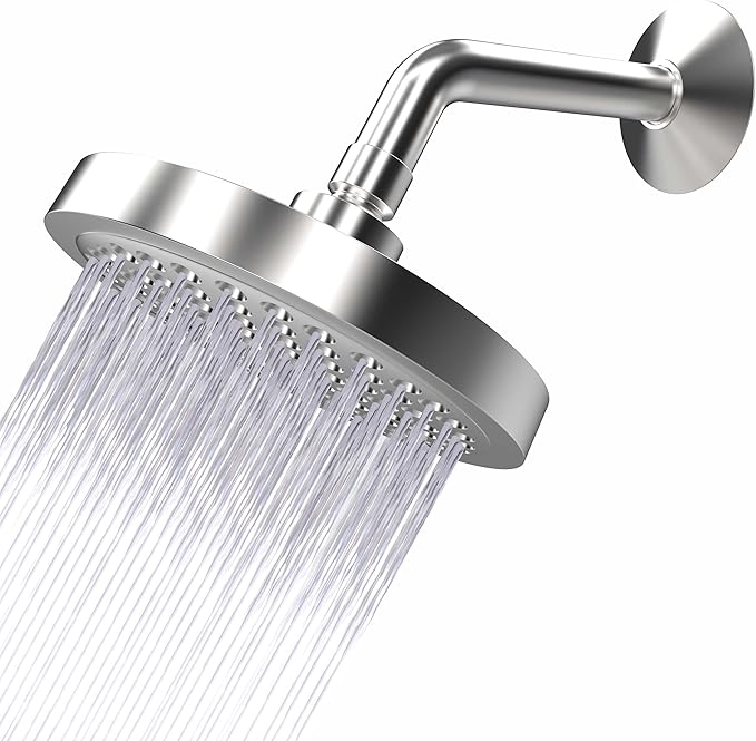 '-High Pressure Shower Heads - High Flow Shower Head - 1.8 GPM with Removable Restrictor - California Certified - Universal Replacement - Plumbers Tape Included - (Classic Chrome Finish) - AquaVibe
