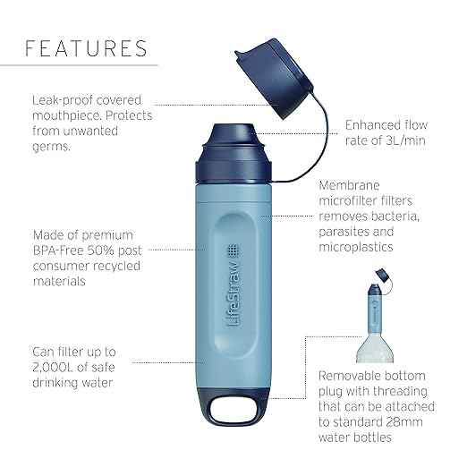LifeStraw Peak Series – Solo Personal Water Filter for Hiking, Camping, Travel, Survival and Emergency preparedness. Removes Bacteria, parasites and microplastics, Limeade