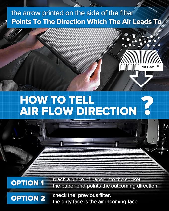 PHILTOP Cabin Air Filter, Replacement for CF11810, 500L, 500X, Compass, Renegade, Premium ACF075 Cabin Filter with Activated Carbon Clean Airflow, Filter Up Dust Pollen