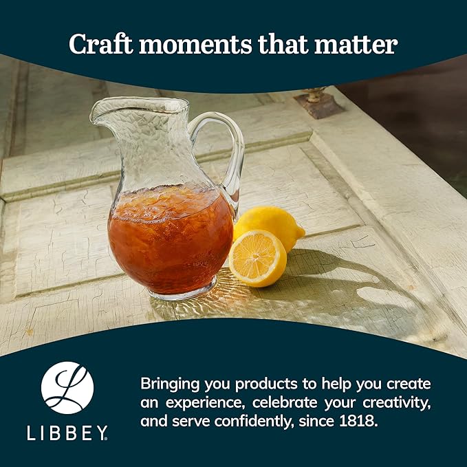 Libbey Yucatan Glass Pitcher, 86.9-ounce
