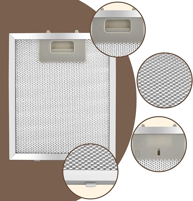 W10915369 Range Hood Filter 8.75 X 7.5 Inch Compatible with Whirlpool, Jenn Air, Kitchen Aid, Aluminum Mesh Grease Filter (2PCS)