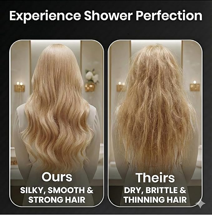 Fiona James Filtered ShowerHead | Filtered Showerhead - Removes 99% Chlorine & Heavy Metals, Improves Hair & Skin, Easy Install, Includes 20-Stage Filter (Black)