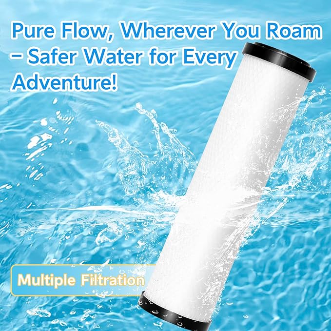 Replacement Filters for ClearSource Ultra Three Canister System, 3-Stage Filter Set, Sediment + Carbon Block Filtration, High Flow RV Filter Replacement, Easy Install