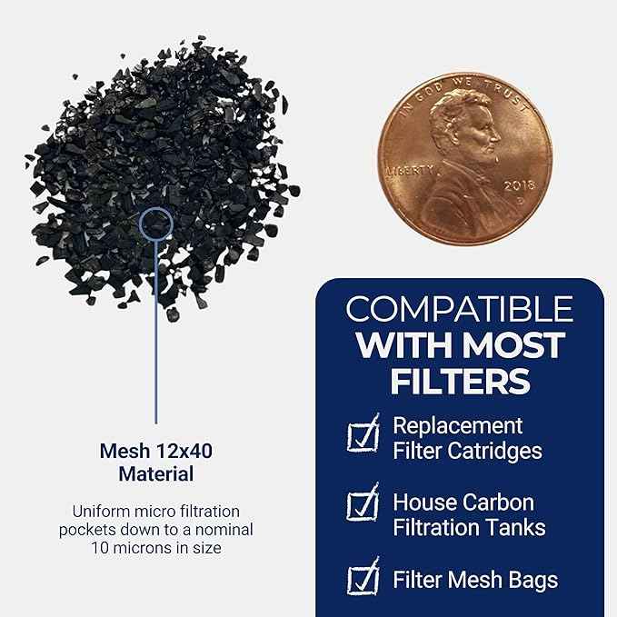 IPW Industries Bulk Activated Carbon - Coconut Shell Granular Activated Charcoal (GAC) for Water Filtration - Replacement Media for Pre and Post Carbon Water Filters (7 lbs)