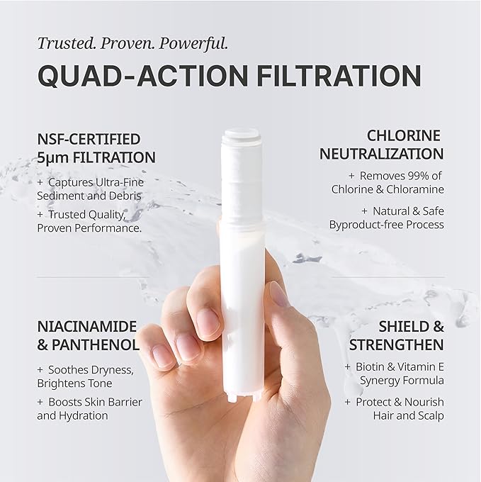 Shower Hand + 3 Pack Filter + 15 Tablets Shower Infuser (Aroma Collection) Clinically Proven for Skin Health, NSF Certified Filtration for Hard Water, Aromatherapy SPA-Like Experience (Pure Silver)