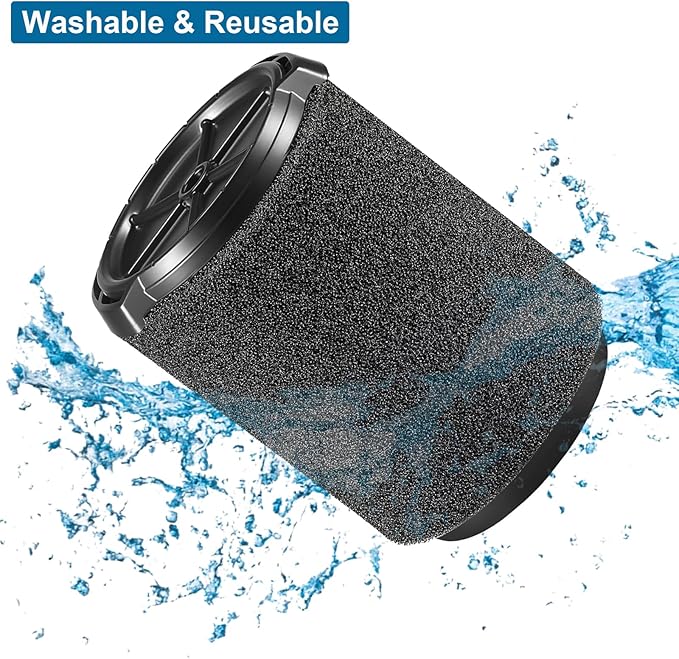 2 Pack VF7000 Replacement Filter for Ridgid Shop Vac, Compatible with Ridgid 5-20 Gallon and Husky 6-9 Gallon Wet/Dry Vacuum Cleaners Replacement Filters, Foam Wet Application Filter - AquaVibe