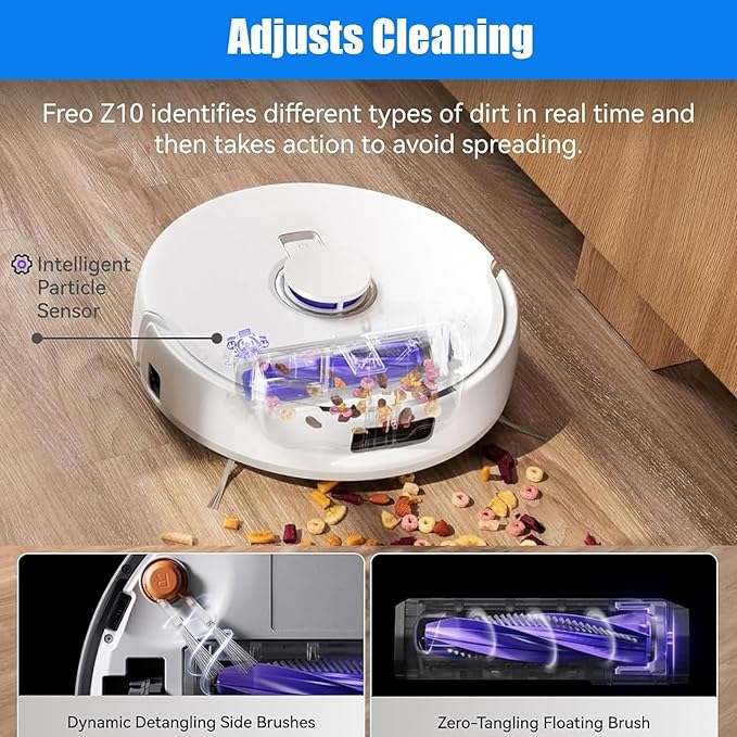 17 Pack Accessories Kits Replacement Parts for Narwal Freo Z10 Ultra/Freo Z10 Robot Vacuum Cleaner, 1 Main Brush, 4 Hepa Filters, 4 Wipe Cloths, 4 Dust Bags, 4 Side Brushes - AquaVibe