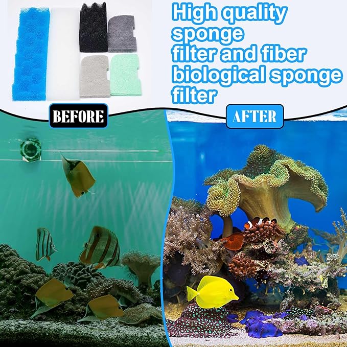 52 Pcs Replacement Filter Media Kit Compatible with Fluval 406/407 Aquarium Filters Include 12 Biological Foams Ammonia Remover Phosphate Pads Nitrite Remover, Towel and Grease - AquaVibe