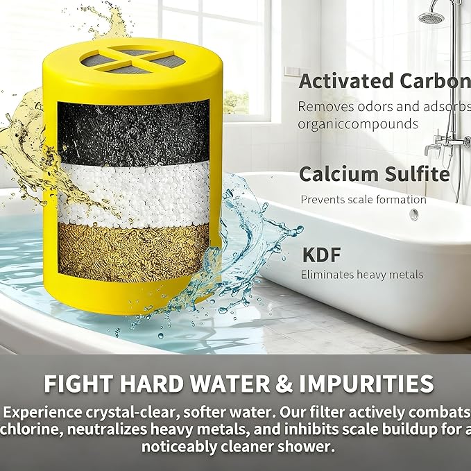 1-Pack Shower Filter Replacement Compatible With Afina Filtered Showerhead & Shower Filter,for Hard Water Remove Chlorine And Other Impurities
