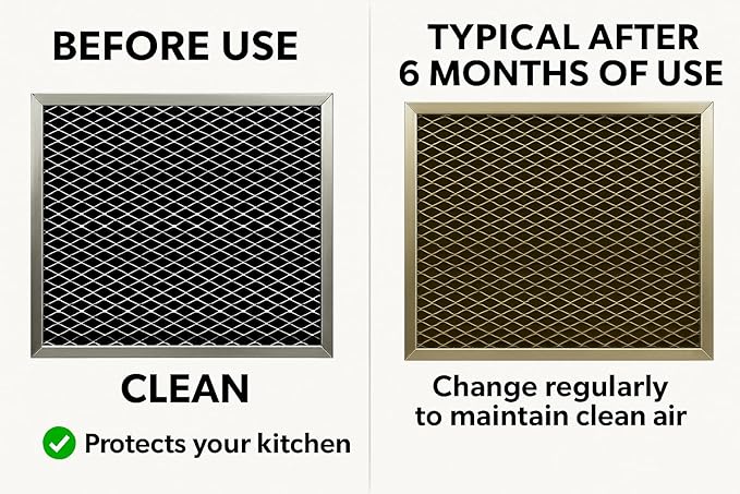 Stove Range Hood Vent Filter - Premium Aluminum Mesh and Charcoal Carbon Replacement for Broan Range Hoods, 8.5" x 11.25" x 3/8" - 1pk