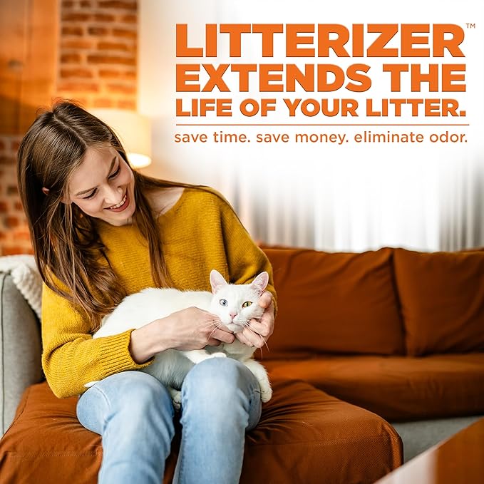 POOPH® LITTERIZER® – 16oz Bottle – Absorbs 46x Weight in Wetness & Odor – Keeps Litter Dry, Reduces Mess, Reduce Litter Costs AND Get a STINK-FREELitter Box – WITHOUT Fragrances or Harsh Chemicals - AquaVibe