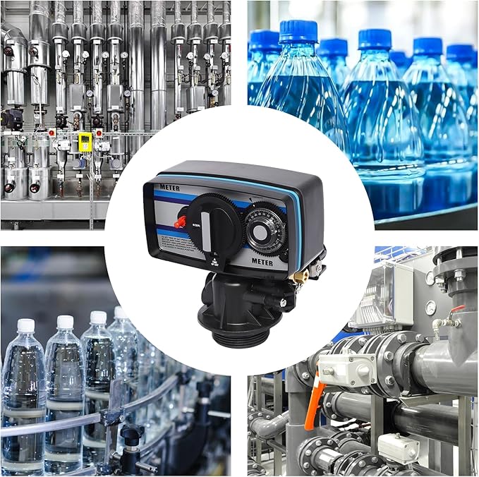 5600SM Flow Type Water Softener Control Valve, Water Softener Head 5600 Timer Control Valve, Flow Type Softening Water Control Valve Whole House Water Treatment System (5600SM Flow Type)
