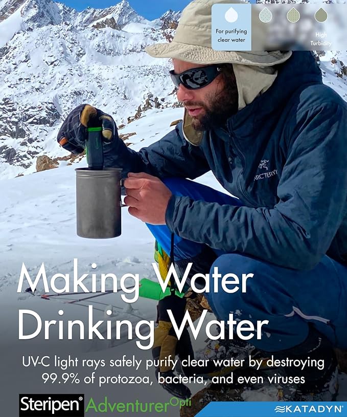 SteriPen Adventurer Opti UV Water Purifier for Backpacking, Camping & Travel