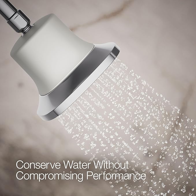 Kohler 37722-Y-CP Cinq™ Square single-function filtered showerhead, 2.5 gpm, Polished Chrome