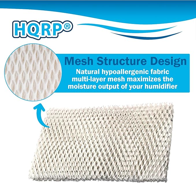 HQRP 4-Pack Wick Filter Compatible with Web Humidifying Floor Vent Register