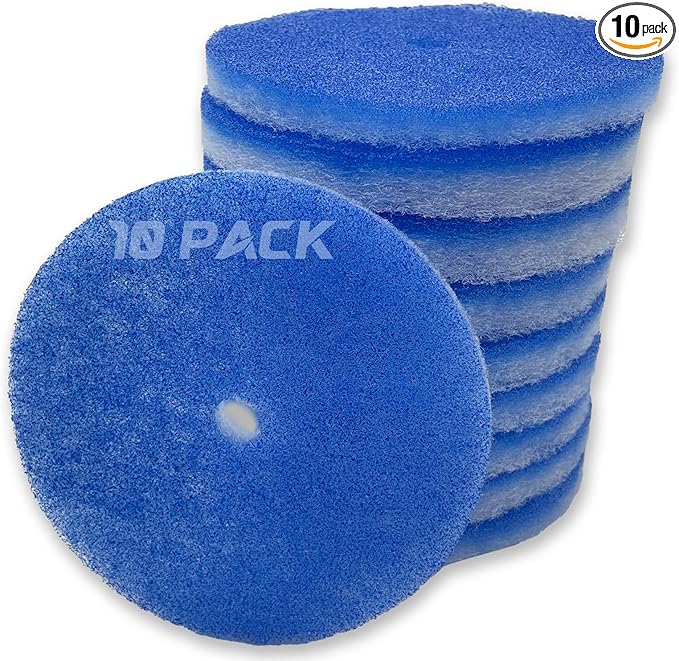 10 Pack RV Air Conditioner Filter 5.25” Round RV AC Filters Replacement with Central Hole MERV 8 Rated RV Vent Filters - AquaVibe