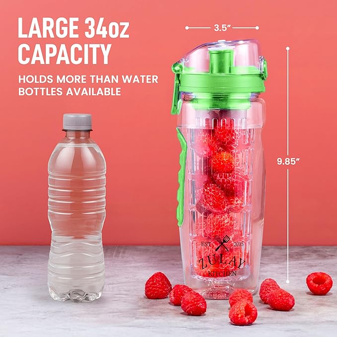 Portable Water Bottle with Fruit Infuser