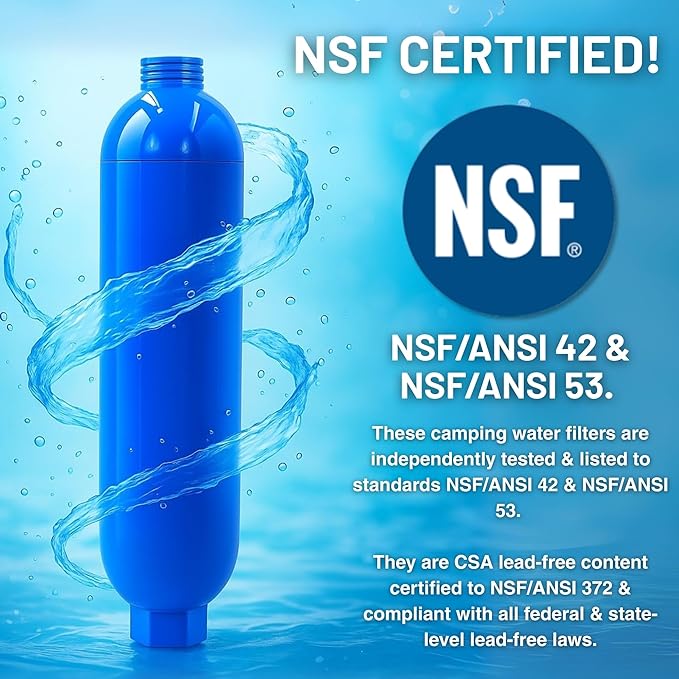 South Bend Components Reverse Osmosis (RO) Camper/RV/Boat/Yacht Water Inline Filter- NSF Certified! Includes ¾” Flexible Hose Protector Compatible with Camco Water Filter 40043, 40013, 4004 (100-Pack)