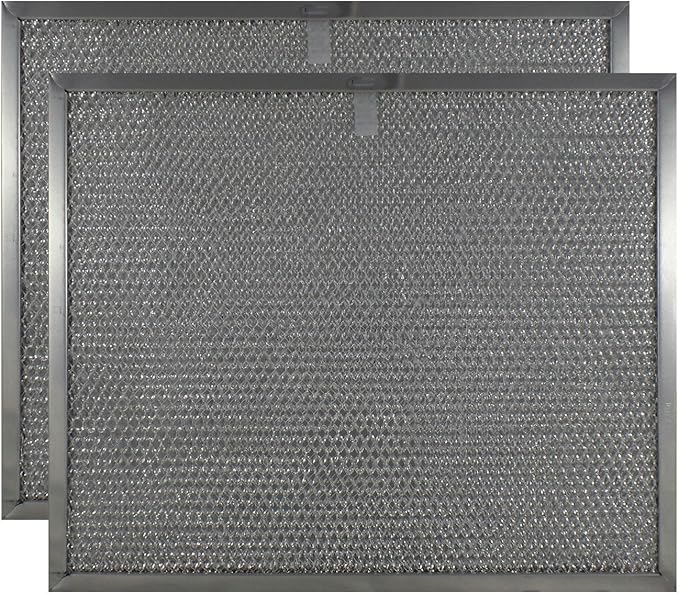 Filter Everything Replacement Range Hood Filter, Compatible with Broan BPS1FA30 & GE WB02X10713 – 11‑3/4″ × 14‑1/4″ × 3/8″ Aluminum Grease Filter, 2‑Pack