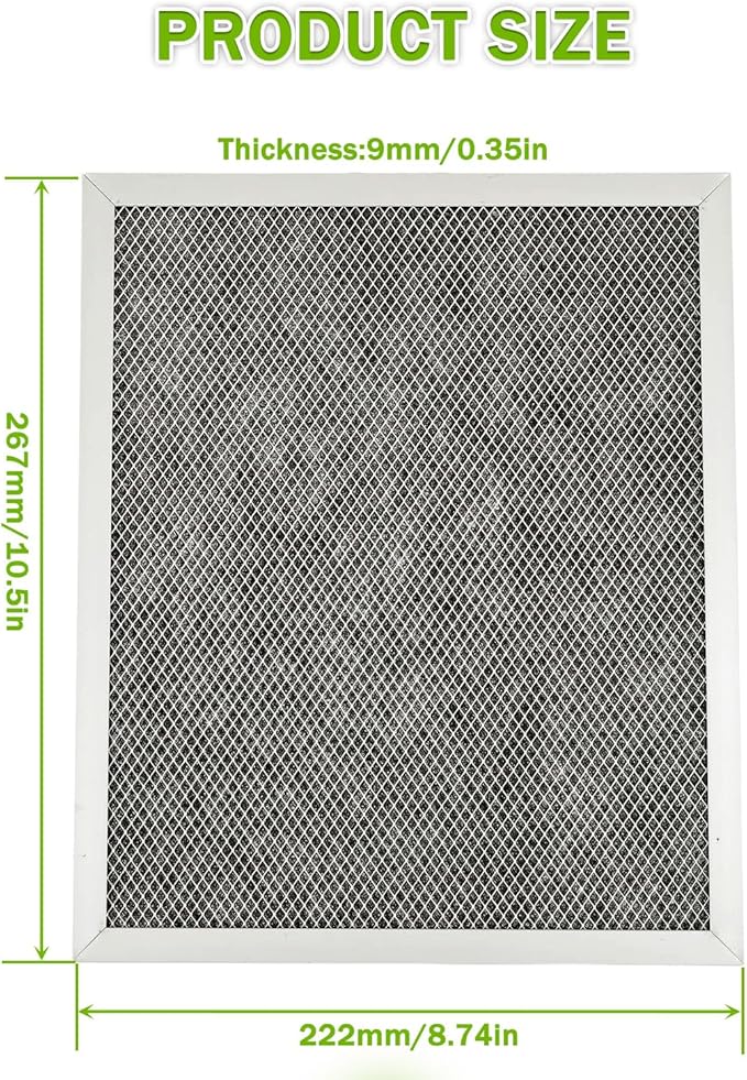 97007696 97005687 Range Hood Filter Replacement Charcoal Carbon Filter Mesh Hood Grease Filter Fit for Broan Nutone 41F(3 Pack)