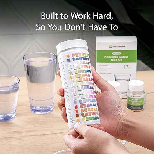 Restaurantware Instant Multiple-Use Water Test Kit 100 Count 17-in-1 Water Test Kit, 2 Bacteria Tests, For Tap & Well Water, Chlorine Testing Strips, Tests For Lead, Bacteria, Hardness, Fluoride