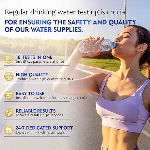 Water Testing Kits for Drinking Water,125 ct Drinking Water Test Strips,Home,Well Water Testing Kit for Lead, Water Hardness,Iron,Copper,Heavy Metal,Chlorine,Nitrate and More