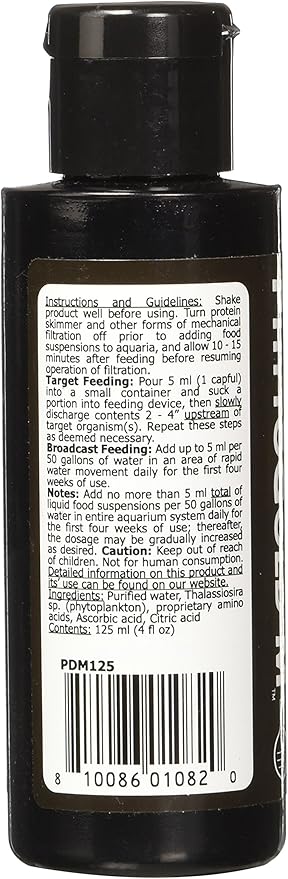 Brightwell Aquatics PhytoGold M - Phytoplankton Suspension for Soft Corals, Clams, Sponges & Their Allies, 125 ml - AquaVibe
