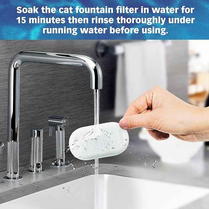 PET STANDARD Cat Water Fountain Filters & 12 Pack Replacement Pre-Filter Sponges Compatible With PETLIBRO® Stainless Steel Pet Water Fountain Model #PLWF003, 67oz/2L, Pack of 12