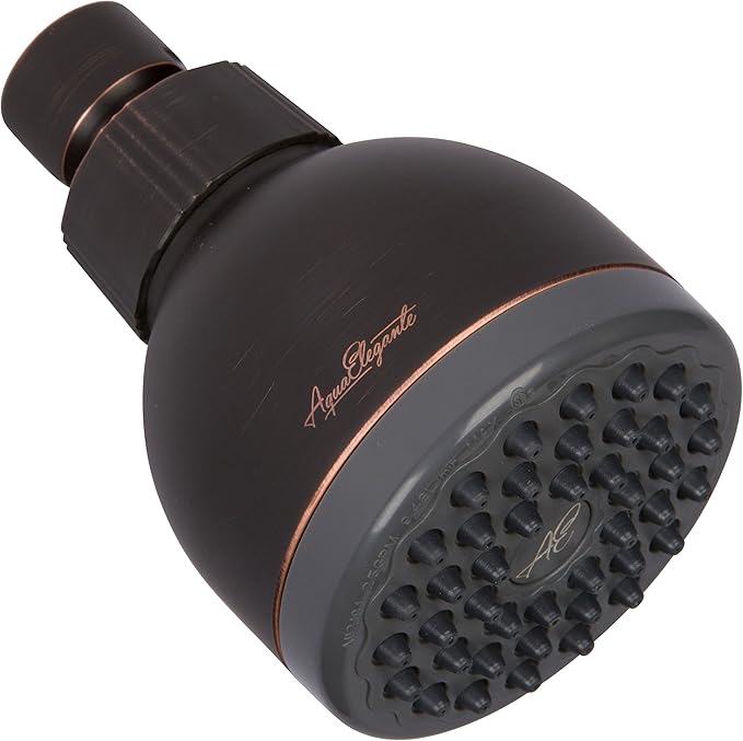 Aqua Elegante High Pressure Shower Head Bronze - Best Pressure Boosting, Wall Mount, Bathroom Showerhead For Low Flow Showers, 2.5 GPM - Oil-Rubbed Bronze - AquaVibe